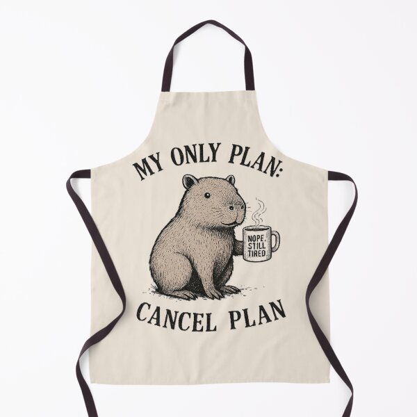 Item preview, My Only Plan Cancel Plan Funny Capybara Meme Nope Still Tired Introvert Humor Vintage Aesthetic designed and sold by Negisandeep studio.