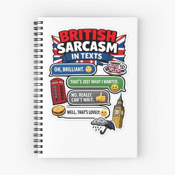 Item preview, British Sarcasm in Texts Funny Design – UK Humour Messaging Illustration designed and sold by GarnerSupplyCo.