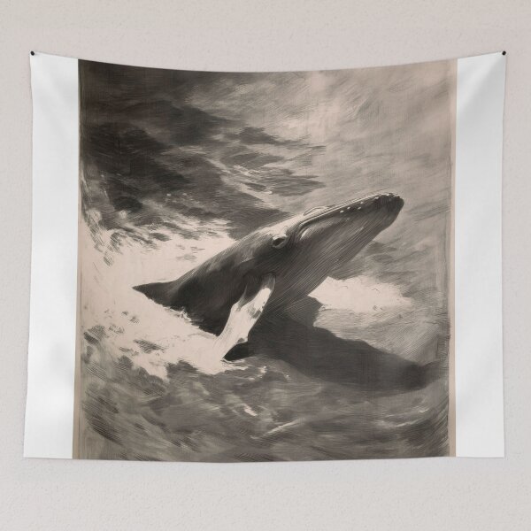 Item preview, Whale Breaching Through the Ocean designed and sold by lautir.