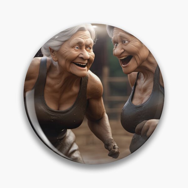 Item preview, Old women mud wrestling designed and sold by Colin Bentham.