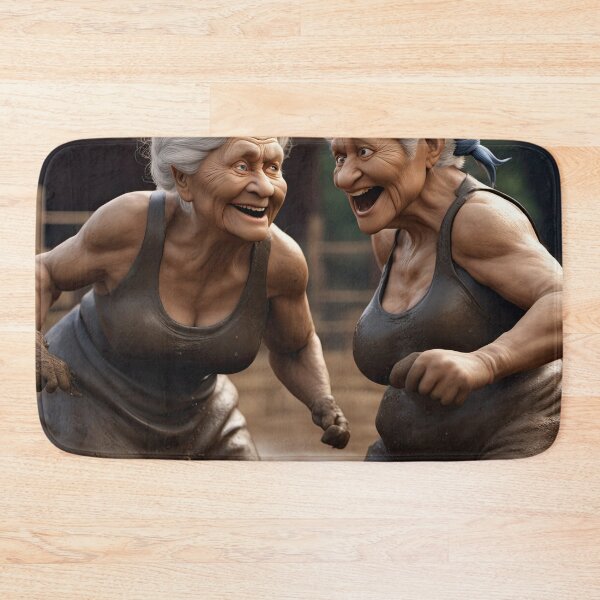 Item preview, Old women mud wrestling designed and sold by Colin Bentham.