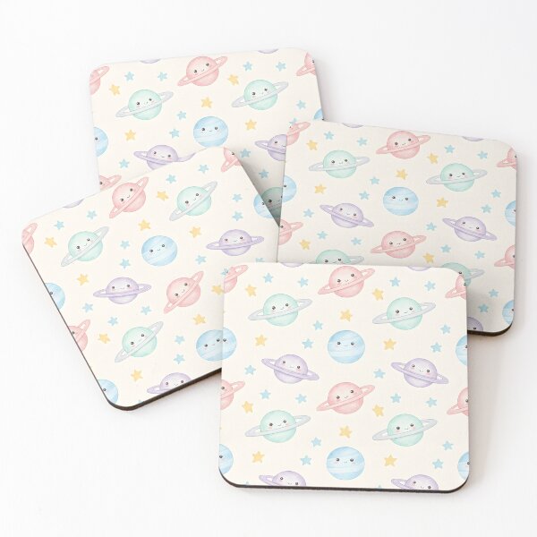 Item preview, Cute Kawaii Planets Seamless Pattern designed and sold by naragon4289.