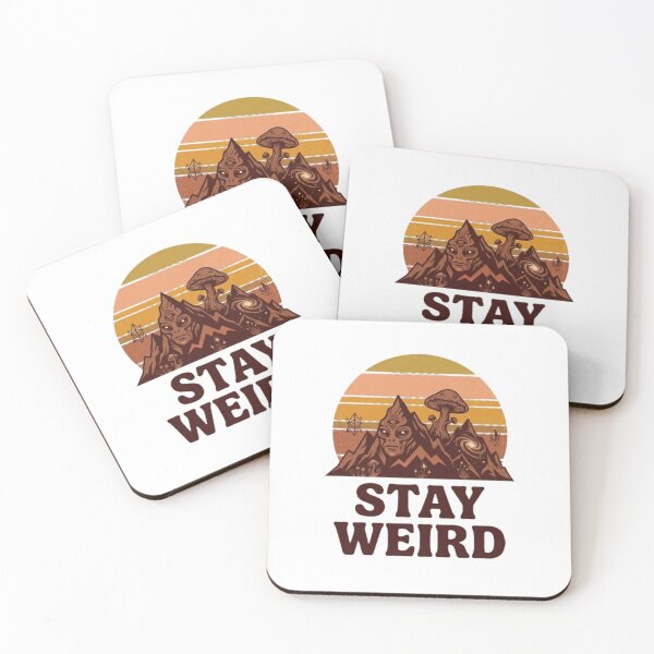 Item preview, Stay Weird Retro Alien Mushroom Aesthetic – Psychedelic Vintage UFO Graphic Tee designed and sold by Mad World Creations.