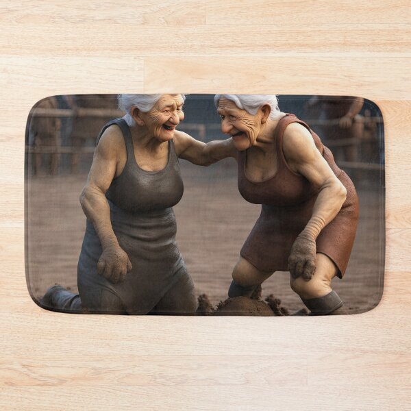 Item preview, Old women mud wrestling designed and sold by Colin Bentham.