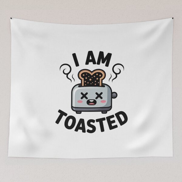 Item preview, Funny I Am Toasted Burnt Bread Toaster Sticker designed and sold by Mr-wow.