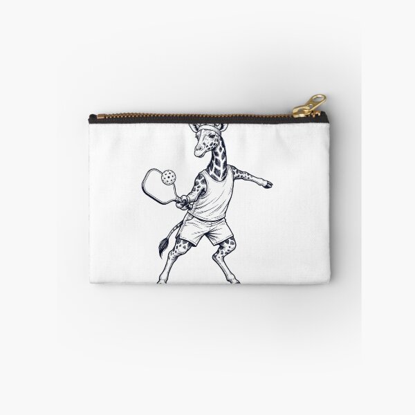 Item preview, Vintage Giraffe Playing Pickleball Player Animal Lover designed and sold by DoodleTortle.