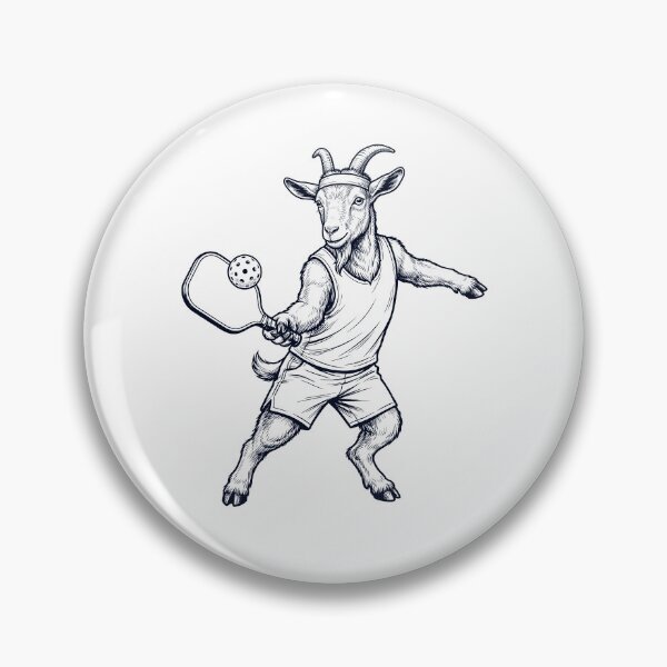 Item preview, Vintage Goat Playing Pickleball Player Animal Lover designed and sold by DoodleTortle.