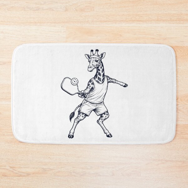 Item preview, Vintage Giraffe Playing Pickleball Player Animal Lover designed and sold by DoodleTortle.