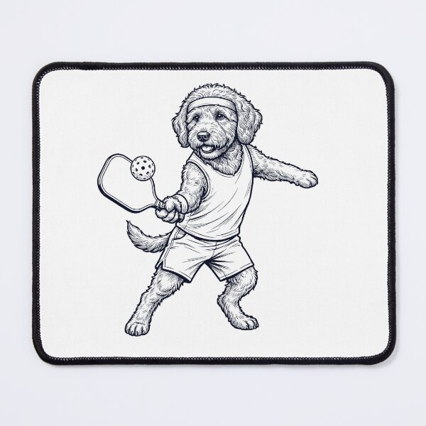 Item preview, Vintage Goldendoodle Playing Pickleball Player Dog Lover designed and sold by DoodleTortle.