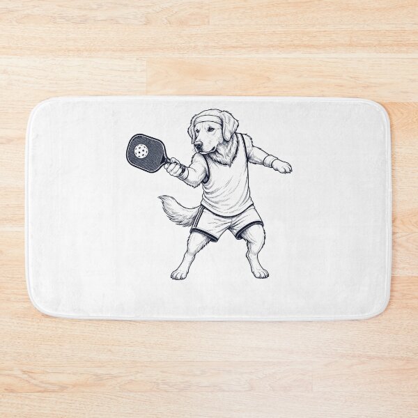 Item preview, Vintage Golden Retriever Playing Pickleball Player Dog Lover designed and sold by DoodleTortle.