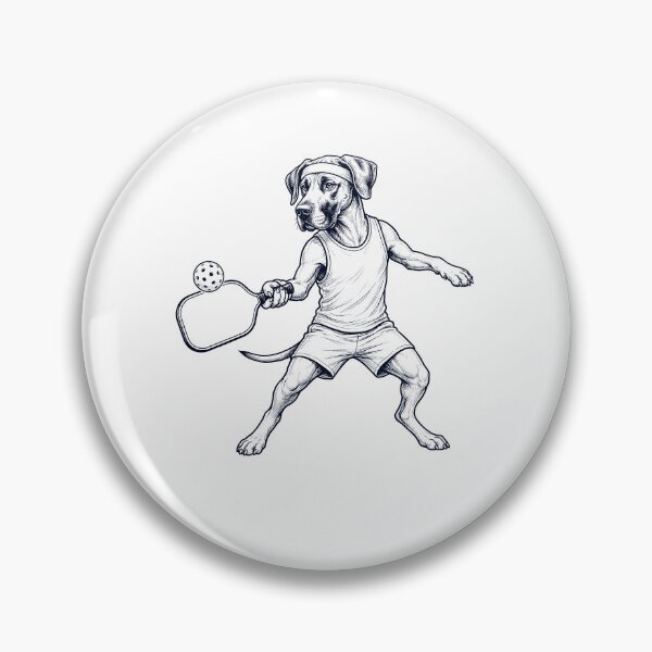 Item preview, Vintage Great Dane Playing Pickleball Player Dog Lover designed and sold by DoodleTortle.