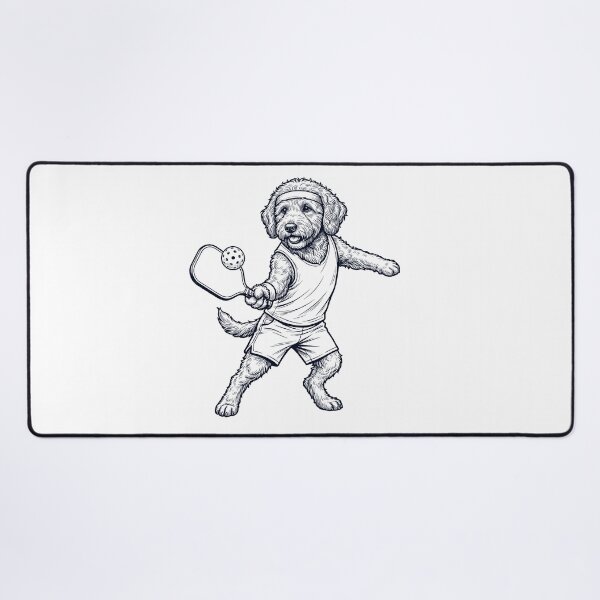 Item preview, Vintage Goldendoodle Playing Pickleball Player Dog Lover designed and sold by DoodleTortle.
