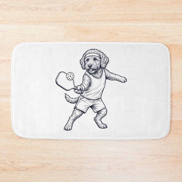 Item preview, Vintage Goldendoodle Playing Pickleball Player Dog Lover designed and sold by DoodleTortle.