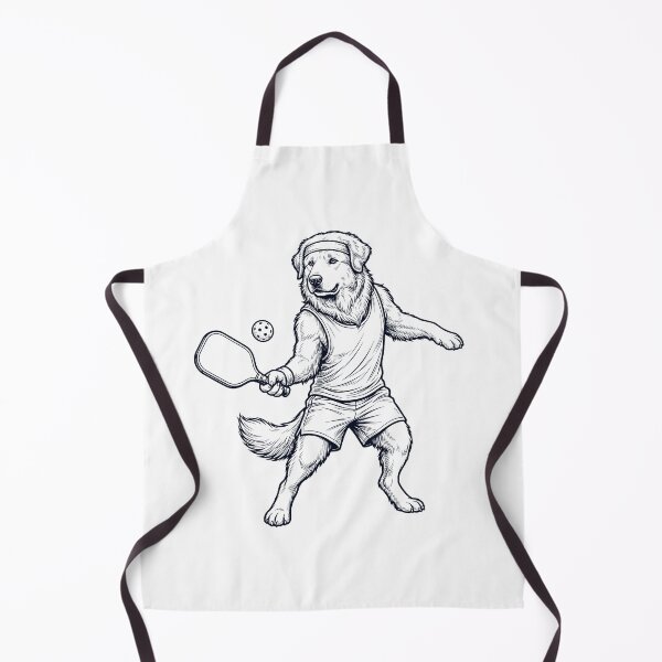Item preview, Vintage Great Pyrenees Playing Pickleball Player Dog Lover designed and sold by DoodleTortle.