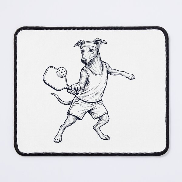 Item preview, Vintage Greyhound Playing Pickleball Player Dog Lover designed and sold by DoodleTortle.