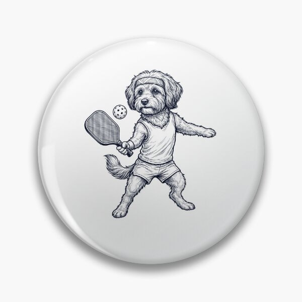Item preview, Vintage Havanese Playing Pickleball Player Dog Lover designed and sold by DoodleTortle.