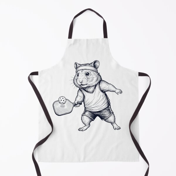 Item preview, Vintage Hamster Playing Pickleball Player Animal Lover designed and sold by DoodleTortle.