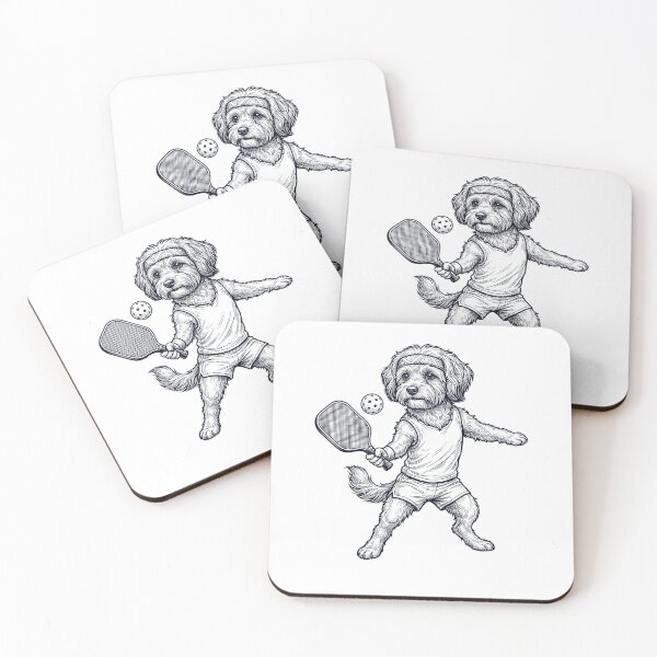 Item preview, Vintage Havanese Playing Pickleball Player Dog Lover designed and sold by DoodleTortle.