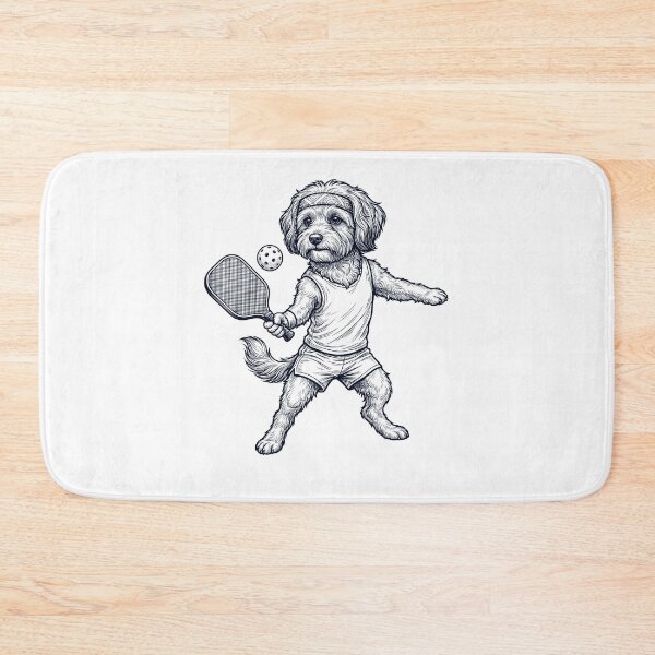 Item preview, Vintage Havanese Playing Pickleball Player Dog Lover designed and sold by DoodleTortle.