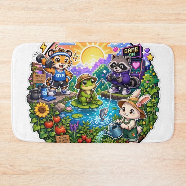 Item preview, Cute Animal Hobby Friends designed and sold by InkNovaLab.