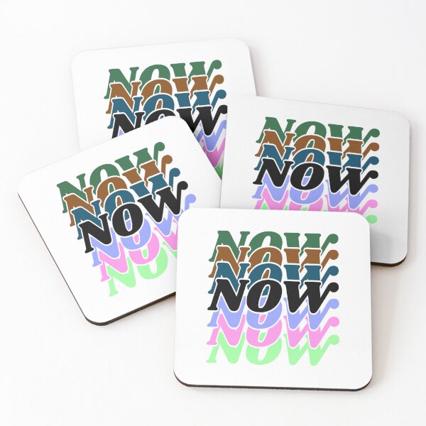 Item preview, Colorful Now Typography Retro Layered Text Design designed and sold by PixelParinda.