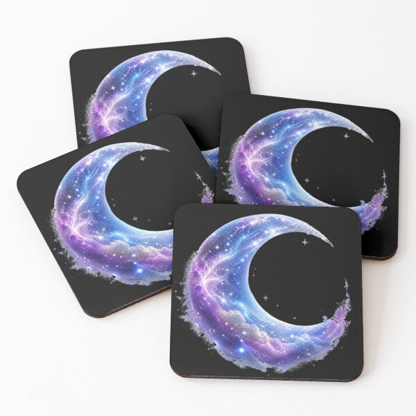 Item preview, Lunar Nebula Glow – Crescent Moon Cosmic Dream Design designed and sold by OandSDesigns23.