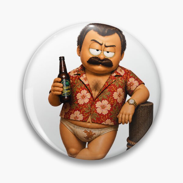 Item preview, Chimou P.I. – Funny Hawaiian Detective Cartoon (Retro Magnum Parody) designed and sold by WotanArt.