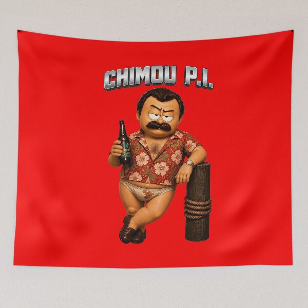 Item preview, Chimou P.I. – Funny Hawaiian Detective Cartoon (Retro Magnum Parody) designed and sold by WotanArt.