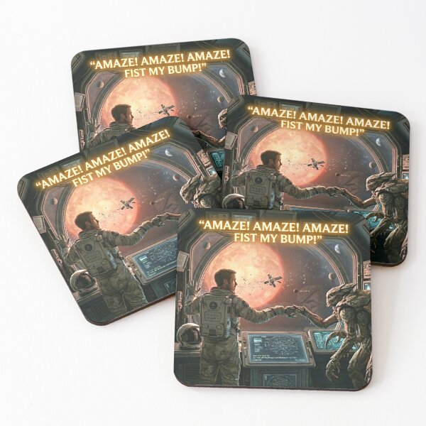 Item preview, ​First Contact Space Friendship Cinematic Illustration designed and sold by NadinGerasi.