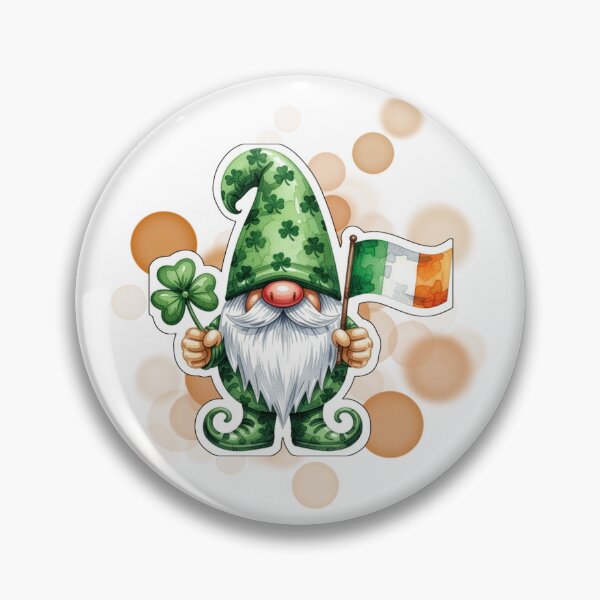Item preview, Irish Leprechaun Holding Shamrock and Ireland Flag Design designed and sold by iamKRUK.