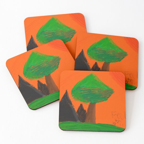 Item preview, Childlike Dreamy Sunset Tree Landscape Painting designed and sold by thecoloursandme.