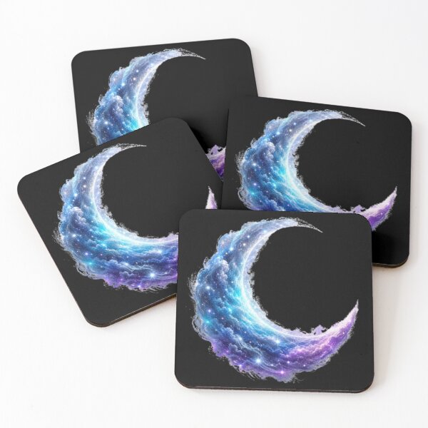Item preview, Lunar Nebula Glow – Crescent Moon Cosmic Dream Design1 designed and sold by OandSDesigns23.