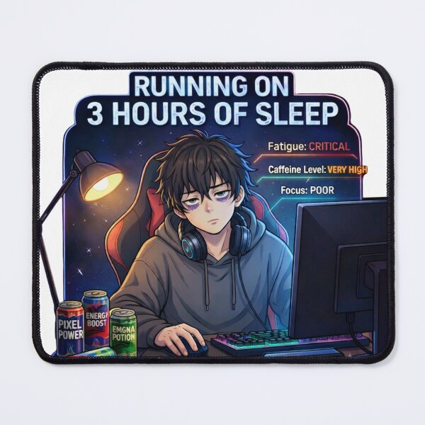 Item preview, Running On 3 Hours Of Sleep: The 4 AM Gamer Grind Design designed and sold by DailyStruggleCo.