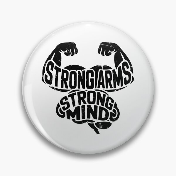Item preview, Strong Arms Strong Mind – Fitness Motivation Gym Quote Design designed and sold by Sparkofart07.
