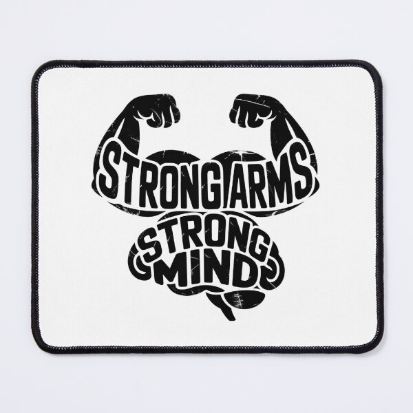 Item preview, Strong Arms Strong Mind – Fitness Motivation Gym Quote Design designed and sold by Sparkofart07.