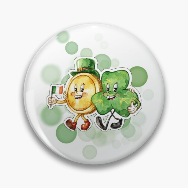 Item preview, Lucky Shamrock Character with Coin and Ireland Flag Design designed and sold by iamKRUK.