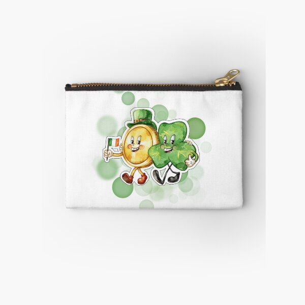 Item preview, Lucky Shamrock Character with Coin and Ireland Flag Design designed and sold by iamKRUK.