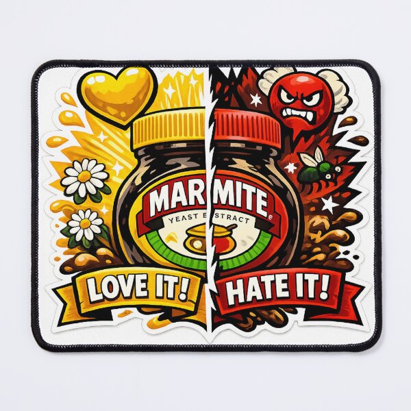 Item preview, Marmite Love It or Hate It Funny Design – Classic British Food Debate Humour designed and sold by GarnerSupplyCo.