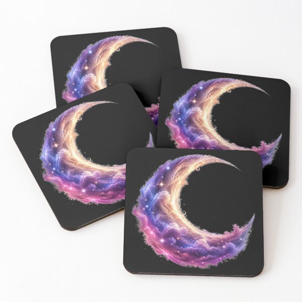 Item preview, Lunar Nebula Glow – Crescent Moon Cosmic Dream Design2 designed and sold by OandSDesigns23.