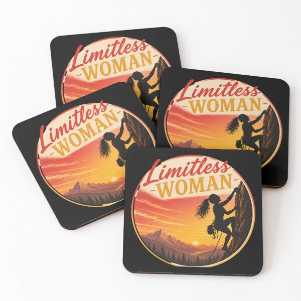 Item preview, Limitless Woman – Sunset Mountain Climber Empowerment Design designed and sold by EichStore.