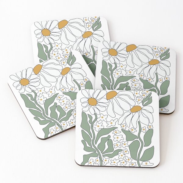 Item preview, Boho Daisy Floral Retro Matisse Inspired Abstract Painting Aesthetic Flower Art designed and sold by Miumed.