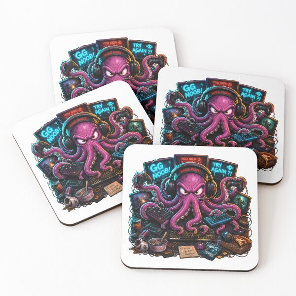 Item preview, Angry Gamer Octopus – Chaos Gaming Overload Meme designed and sold by ChaosNest.