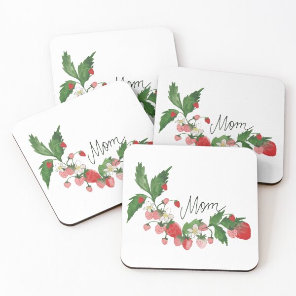 Item preview, Mom Strawberry Watercolour designed and sold by LLilyArt.