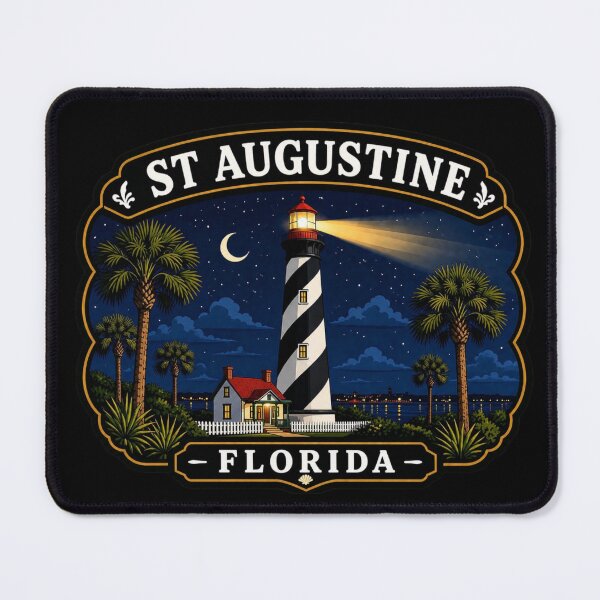 Item preview, St Augustine, Florida - Lighthouse Night Scene designed and sold by Myra365Art.