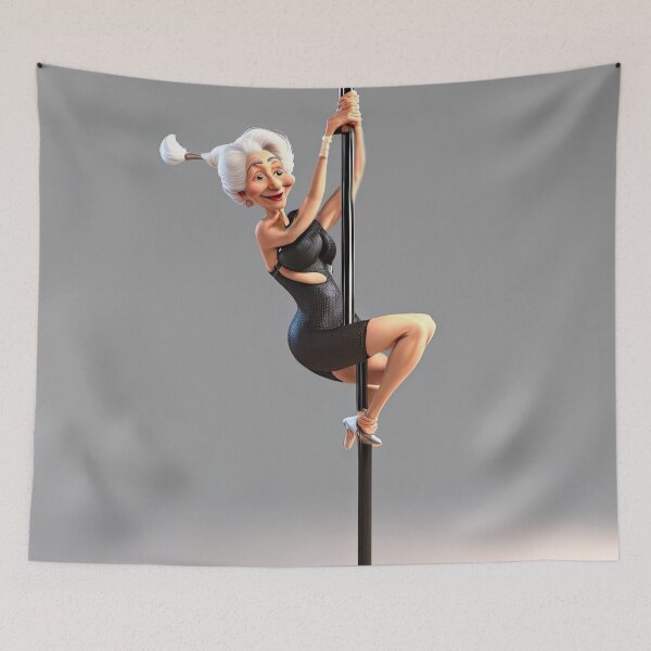 Item preview, Old woman Pole dancing designed and sold by Colin Bentham.