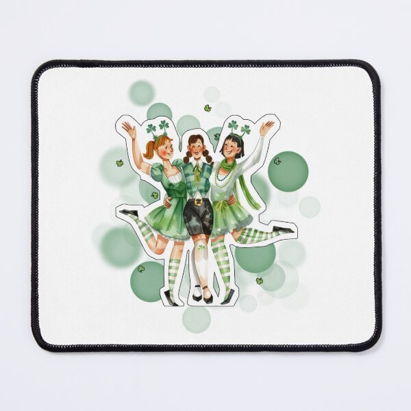 Item preview, Irish Women in Traditional Dress with Shamrocks St Patricks Design designed and sold by iamKRUK.