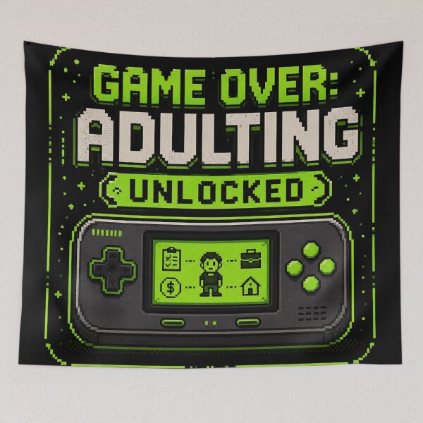 Item preview, Game Over Adulting Unlocked – Retro Pixel Art Gamer Humor | Funny Adult Life Gift designed and sold by irfanshikh.