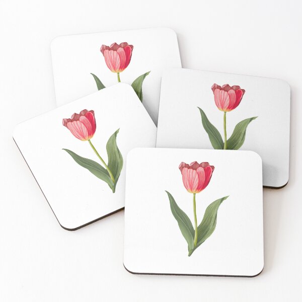 Item preview, Single Red Tulip Drawing with Soft Elegant Details designed and sold by thecoloursandme.