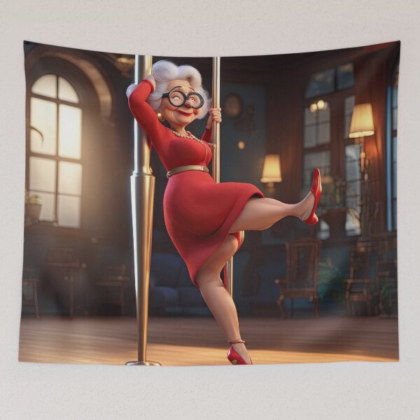 Item preview, Old woman Pole dancing designed and sold by Colin Bentham.