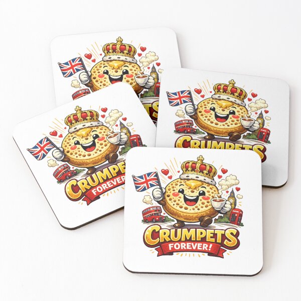 Item preview, Crumpets Forever Funny British Design – Cute UK Food & Tea Humour Illustration designed and sold by GarnerSupplyCo.